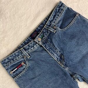 Tommy Jeans Hipster Straight Leg Dark Wash Y2K 00s